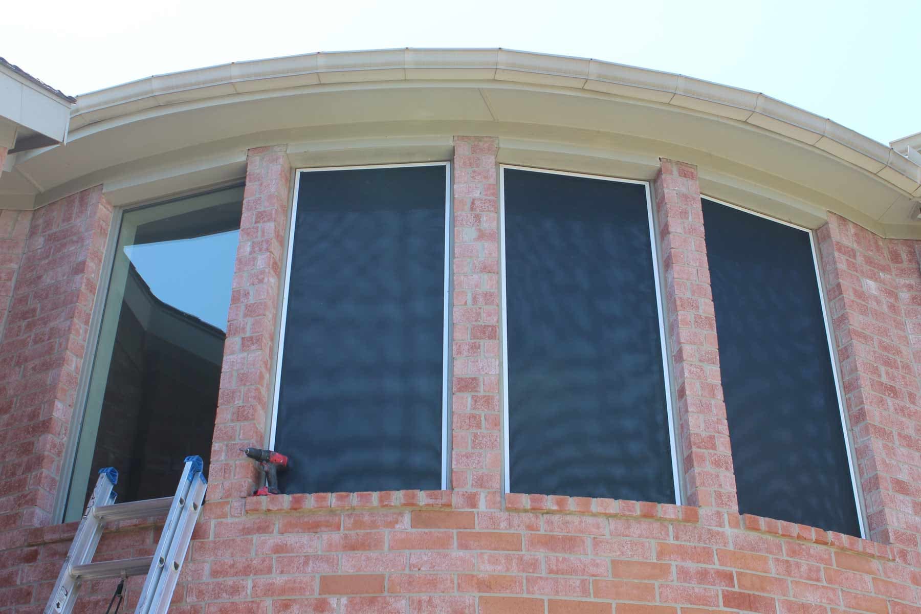 Solar shades on a Florida lanai